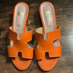 PASCUCCI 98Q Leather Sandal Size 36 / excellent